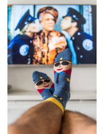 Glückliche Socken-Polizisten