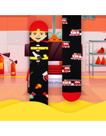 Glückliche Socken Feuerwehrmann