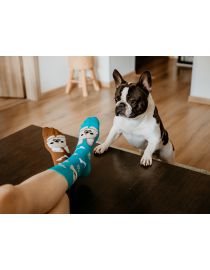 Fröhliche Bulldoggensocken