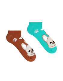 Fröhliche Bulldoggensocken – Knöchel