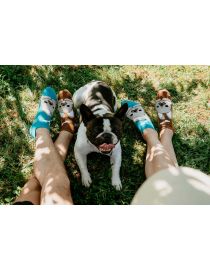 Fröhliche Bulldoggensocken – Knöchel
