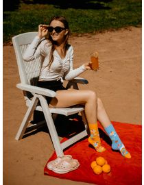 Fröhliche Socken Strand