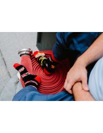 Glückliche Socken Feuerwehrmann