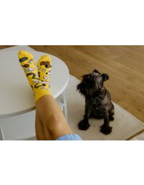 Glückliche Socken Hund
