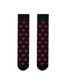 Fröhliche Socken Kleine Herzen schwarz