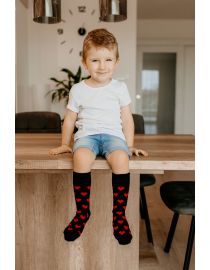 Fröhliche Socken Kleine Herzen schwarz - Kinder