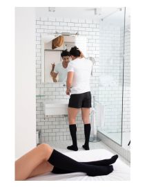 Unisex-Kompressionsstrümpfe mit Silberfaden 18-22 mmHg
