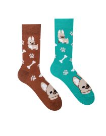 Fröhliche Bulldoggensocken