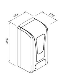 Automatischer, berührungsloser Flüssigseifenspender MED 1l