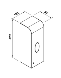 Automatischer, berührungsloser Spender für Flüssigseife und Desinfektionsmittel 1 l LAB