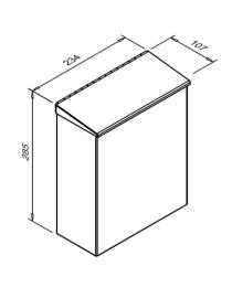 Wandmontierter Hygieneabfallbehälter 7 l, matt, Edelstahl