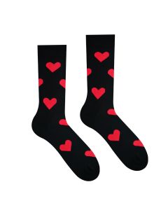 Glückliche Socken Herz Schwarz