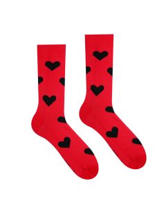 Glückliche Socken Rotes Herz