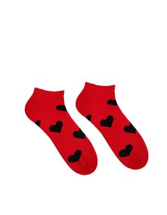 Happy Socks Heart Red - Knöchel
