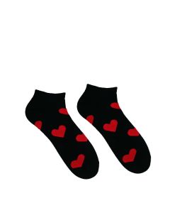 Glückliche Socken Srdiečko Schwarz - Knöchel