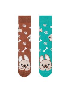 Fröhliche Bulldoggensocken