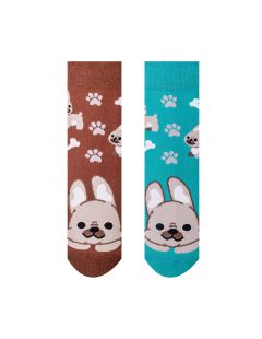 Fröhliche Bulldoggensocken – Kinder