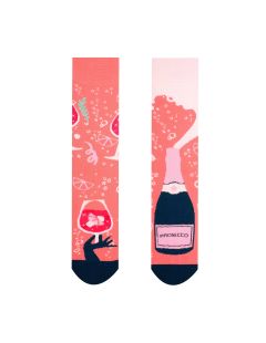 Glückliche Prosecco-Socken
