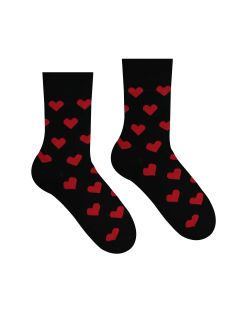 Fröhliche Socken Kleine Herzen schwarz - Kinder