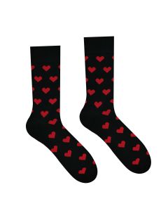 Fröhliche Socken Kleine Herzen schwarz