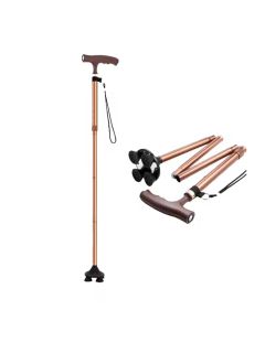 Bronzener Spazierstock mit Stabilisierungsverlängerung und Beleuchtung