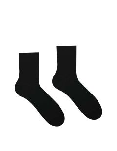 Klassische schwarze mittelhohe Socken