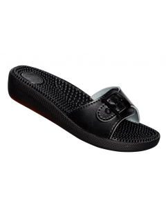 Massage-Rehabilitationsschuhe 1-Schnalle - Schwarz