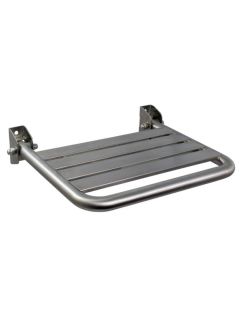 Klappbarer Duschsitz aus gebürstetem Edelstahl