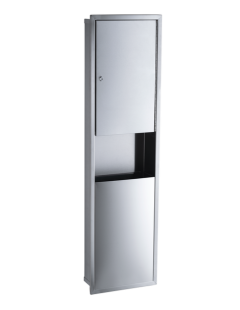 Faneco HIT Einbauset; ZZ Papierhandtuchspender 400 Blatt + versteckter Korb 10 l