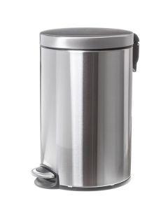 Badezimmer-Abfalleimer aus mattem Edelstahl, 30 l