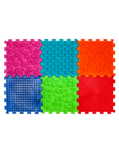 Massage-Orthopädiematte Puzzle „Mix“ 6 Elemente