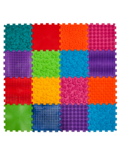 Sensorisch-motorischer Massageteppich Puzzle „Mega Mix“ 16 Elemente