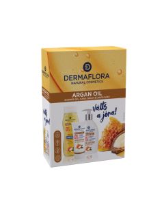 Dermaflora 0% Geschenkset (Flüssigseife + Handcreme + Duschgel) mit Arganöl