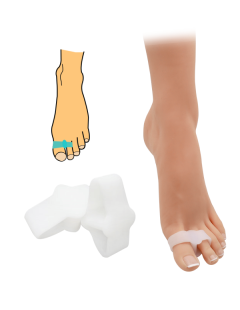 Hallux-valgus-Korrektor mit Finger- und Daumenhülse, Korpus – 2 Stück
