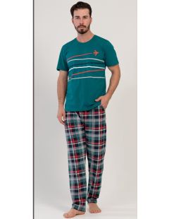 Herrenpyjama mit karierter Hose