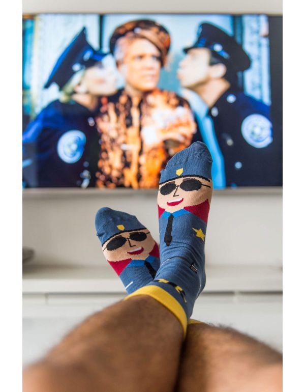 Glückliche Socken-Polizisten