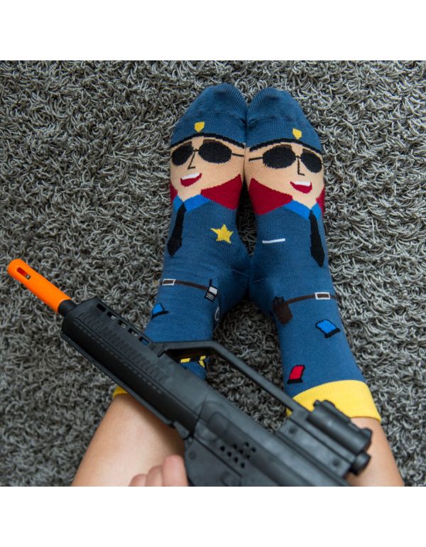 Glückliche Socken-Polizisten