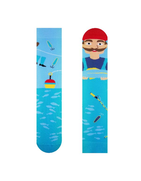 Glückliche Socken Fischer