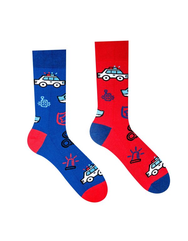 Lustige Socken Polizeiautos