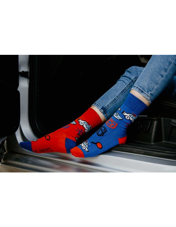 Lustige Socken Polizeiautos