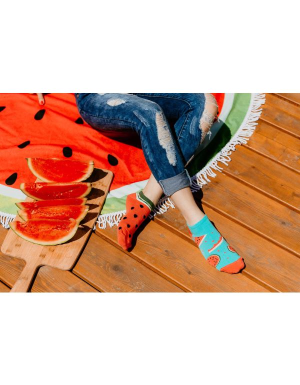 Fröhliche Melonensocken - Knöchel