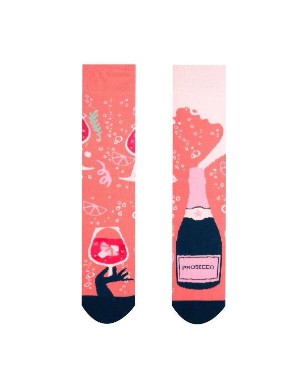 Glückliche Prosecco-Socken