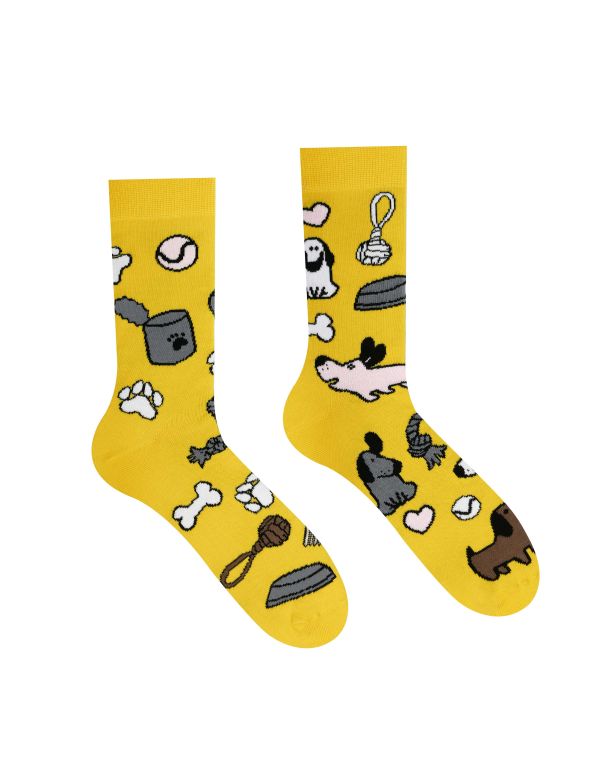 Glückliche Socken Hund