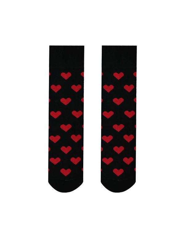 Fröhliche Socken Kleine Herzen schwarz - Kinder