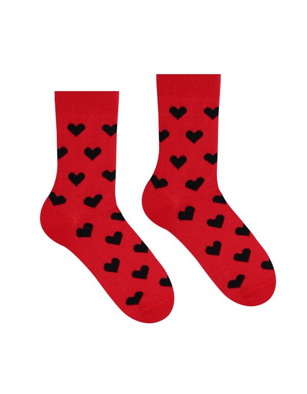 Fröhliche Socken Kleine rote Herzen - Kinder