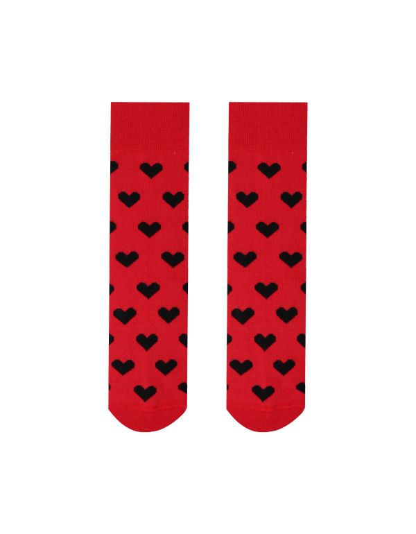 Fröhliche Socken Kleine rote Herzen - Kinder