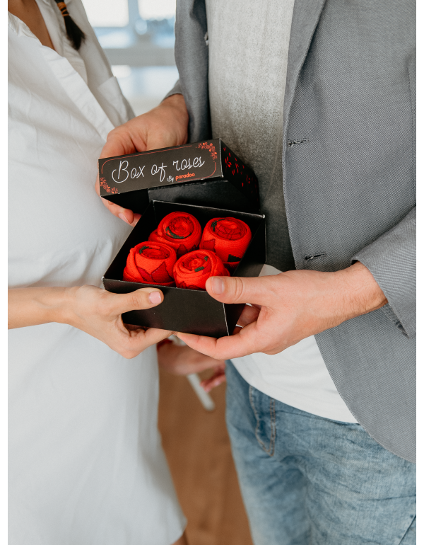 Geschenkbox mit Socken - Paradoo Box of Roses (2 Paar)