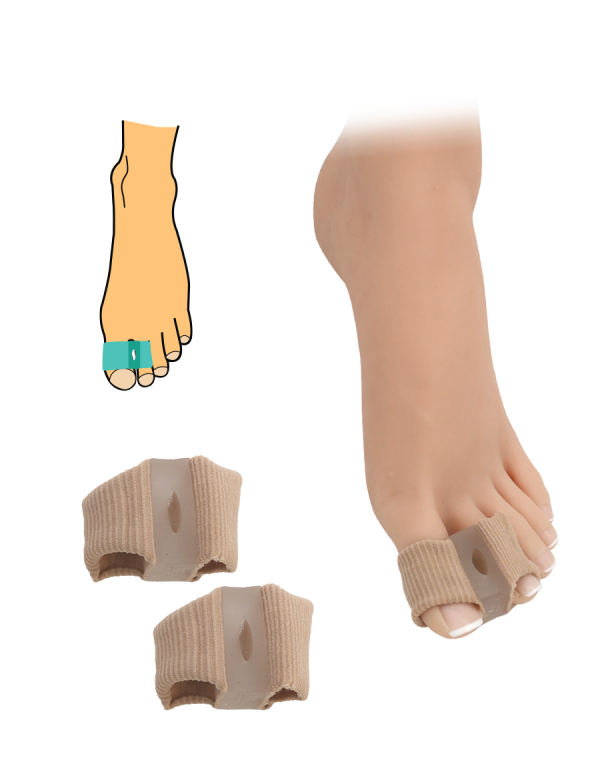 Hallux Valgus Korrektor mit Finger- und Daumenmanschette - Textil 2Stk