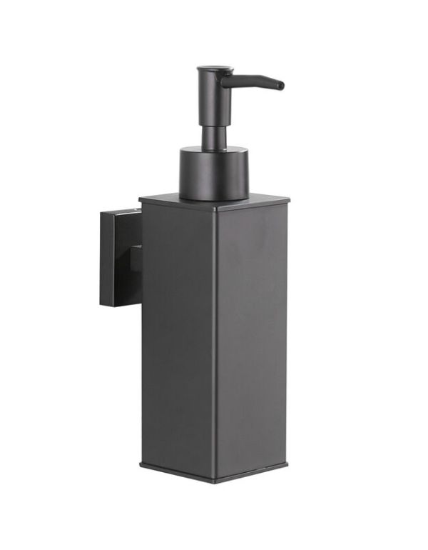 Sydney Schwarzer quadratischer Wandseifenspender