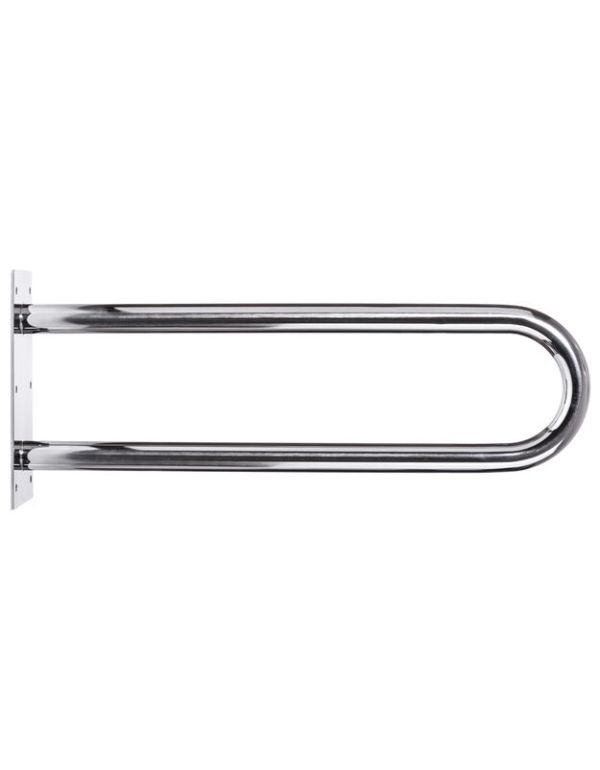 Fester, gebogener Behindertenhandlauf 600 mm aus poliertem Edelstahl